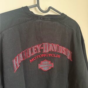 Harley-Davidson Black and Red Long Sleeve Tee